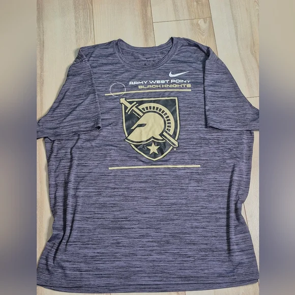 Men’s Army West Point Black Knights Nike Dri-fit Shirt Sz XL Marled Charcoal - Picture 6 of 10